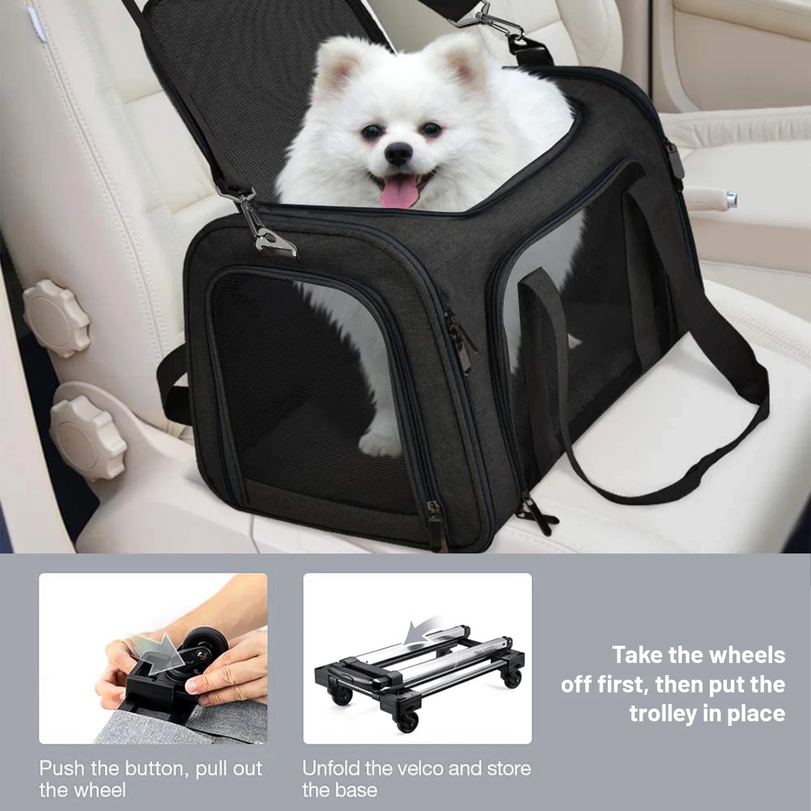 Soft Foldable Dog Crate Dog Show Trolley Quadratemanufacturing 7