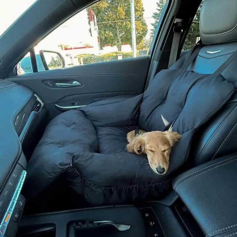 Siège rehausseur de voiture portable personnalisable pour chien, lit de voyage lavable de luxe pour chien de petite et moyenne taille 1