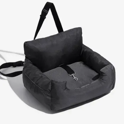 Custom Oxford Fabric Waterproof Travel Bolster Pet Car Seat Bed for Small Medium Dogs Durable Dog Car Booster Seat Bed 1