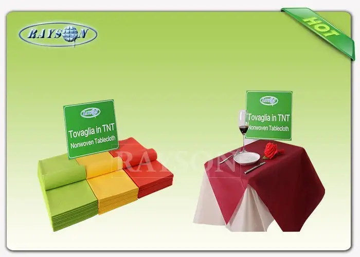 Fancy 45g - 70gsm Round Heat Resistant Colorful Disposable Table Cloth For Dining Used 2