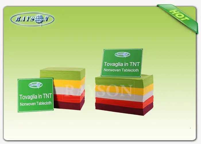 Fancy 45g - 70gsm Round Heat Resistant Colorful Disposable Table Cloth For Dining Used 4