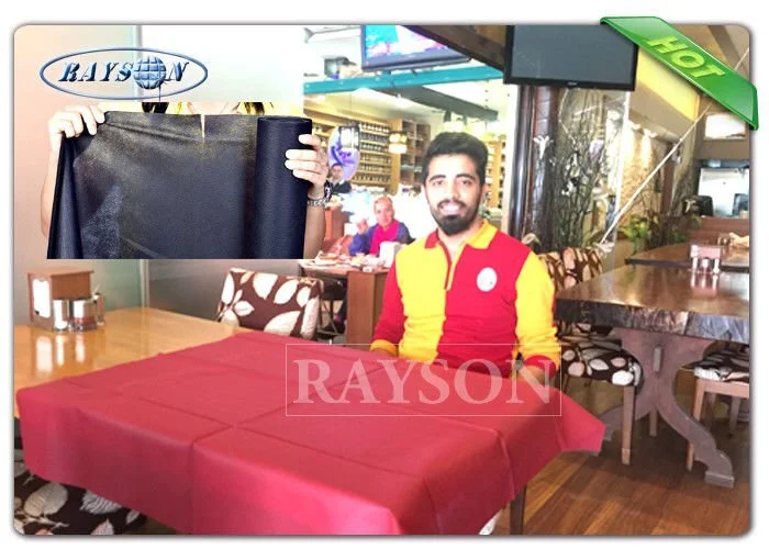 Biodegradable Anti Bacteria Spunbonded Non Woven Fabric TNT Tablecloth / Cover Widely Use In Italy 1