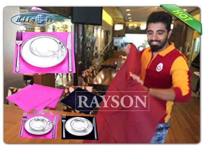 One Time Use Diposable Non Woven Tablecloth / TNT Table Cutting By Different Size 45G / 50G / 60G / 70G 1