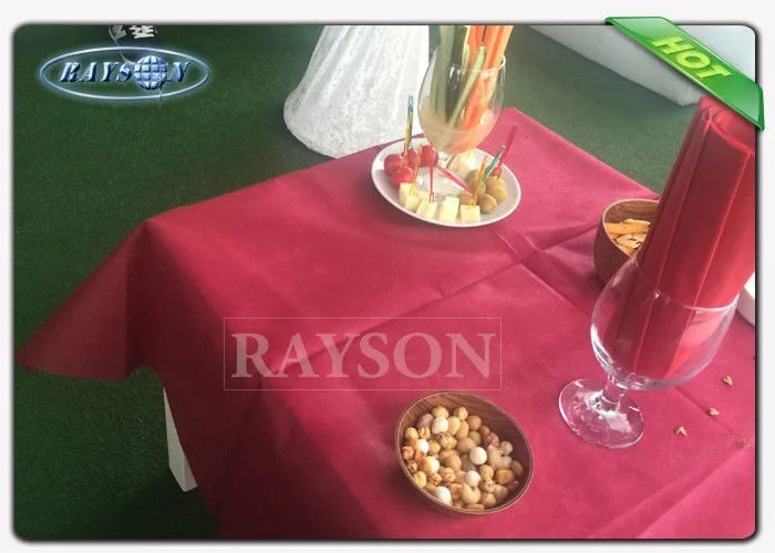 Automatic Machine Cutting And Folding TNT Non Woven Table Cover / Disposable Tablecloths 1