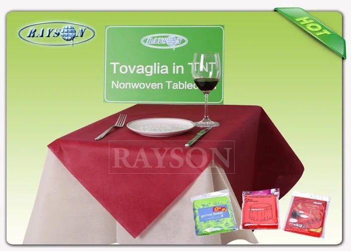 Soft feeling and non toxic SBPP non woven tablecloth in 45gr / 50gr / 60gr 1