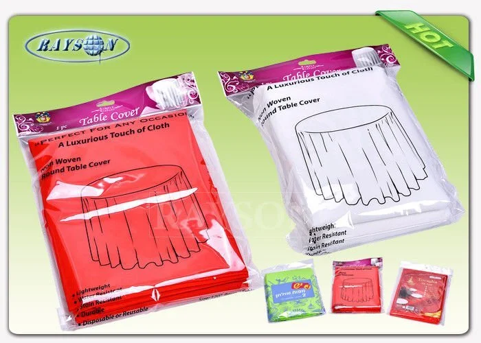 Square / round 60gr non woven tablecloth in tnt eco-friendly / disposable table covers 1