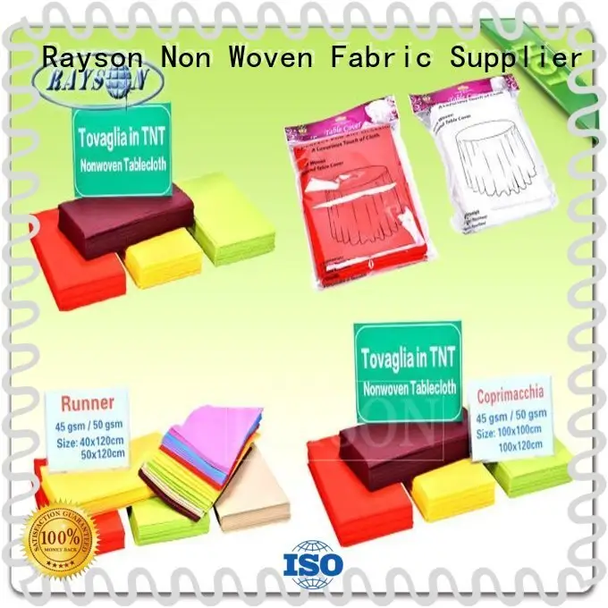 Anti - bacterial / Anti - chemical 60gram Printable Non Woven Tablecloth in Different Colors 1