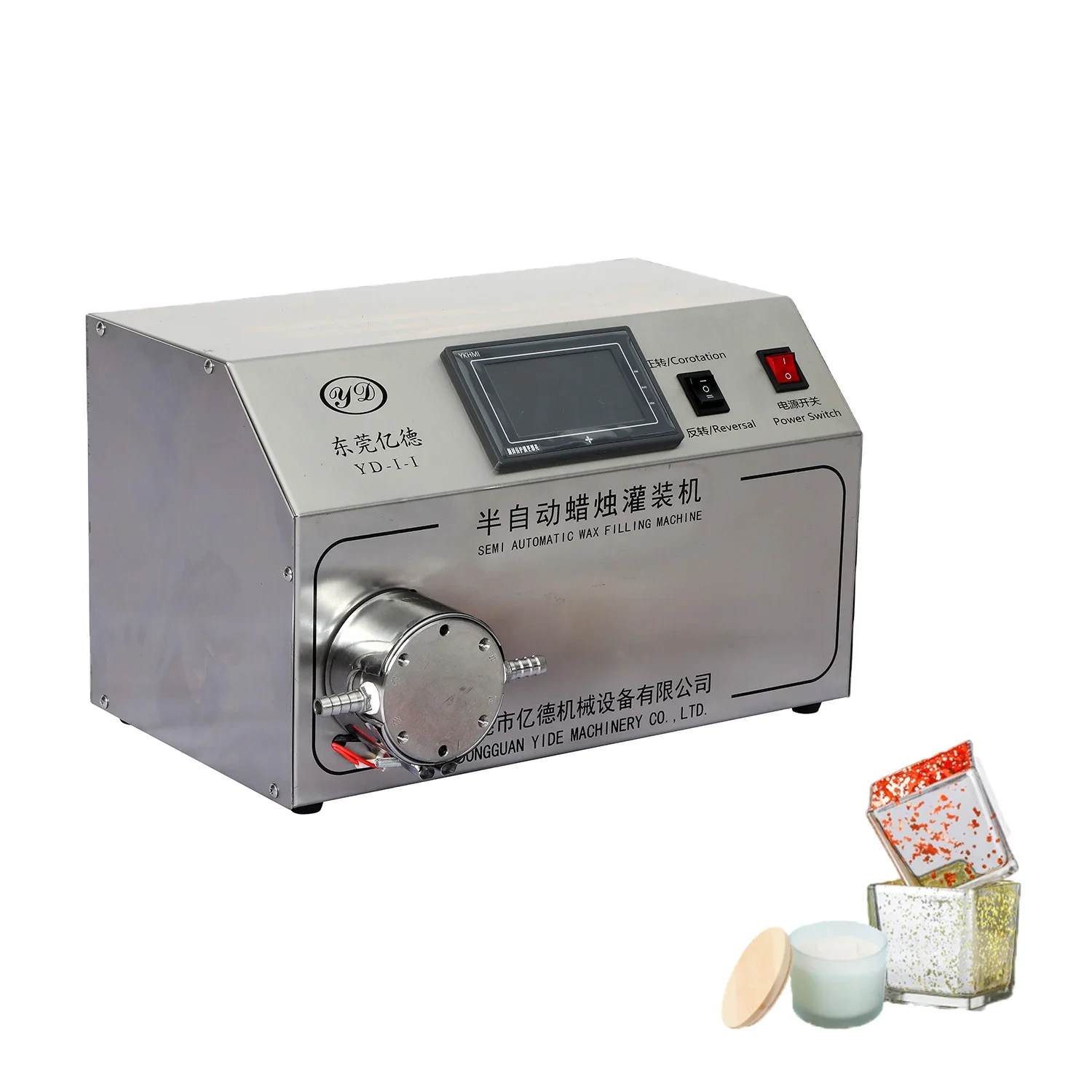 Semi Automatic Stainless Steel Candle Wax Filling Machine Single Pump Customizable 1