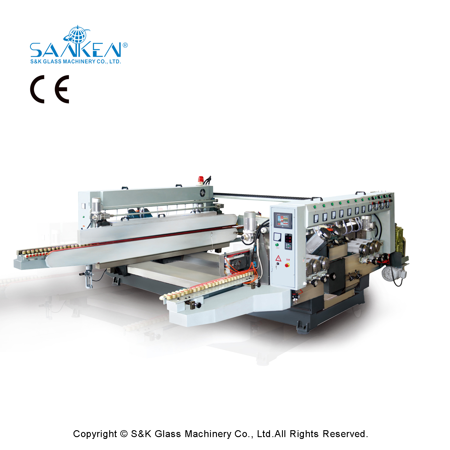 SANKEN Glass Straight Line Double Edging Machine-SKDE-6024A