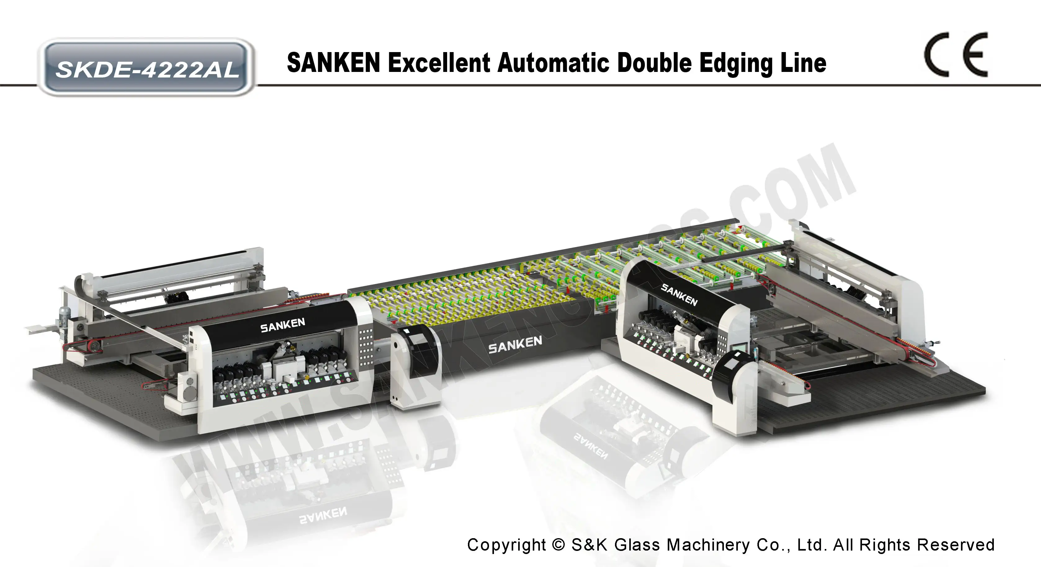 Sanken Glass Straight Line Double Edging Line