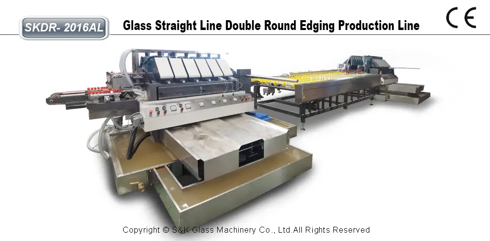 Línea recta de máquinas de canteado redondo de vidrio SANKEN