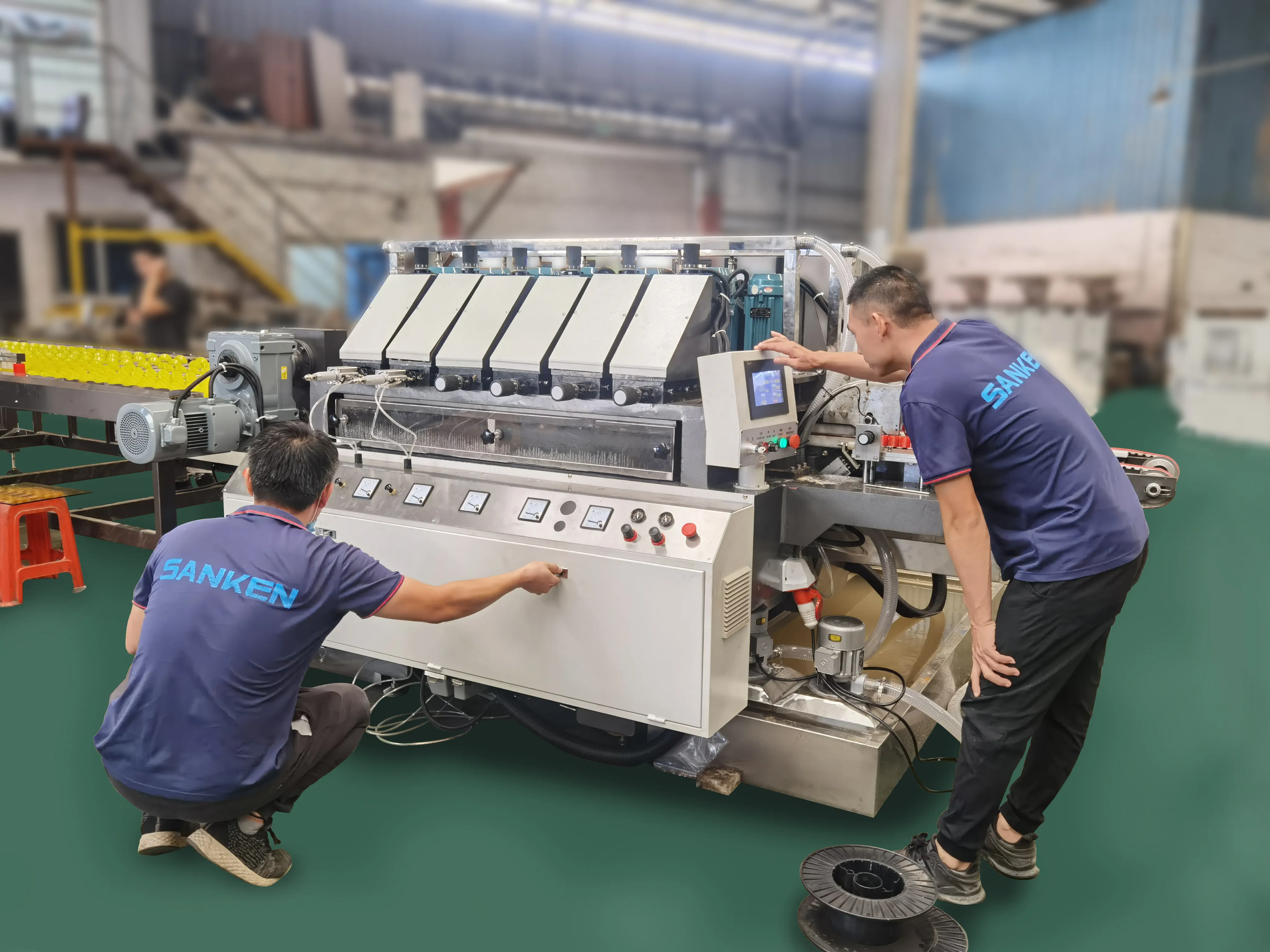 SANKEN Glass Straight Line Round Edging Machine