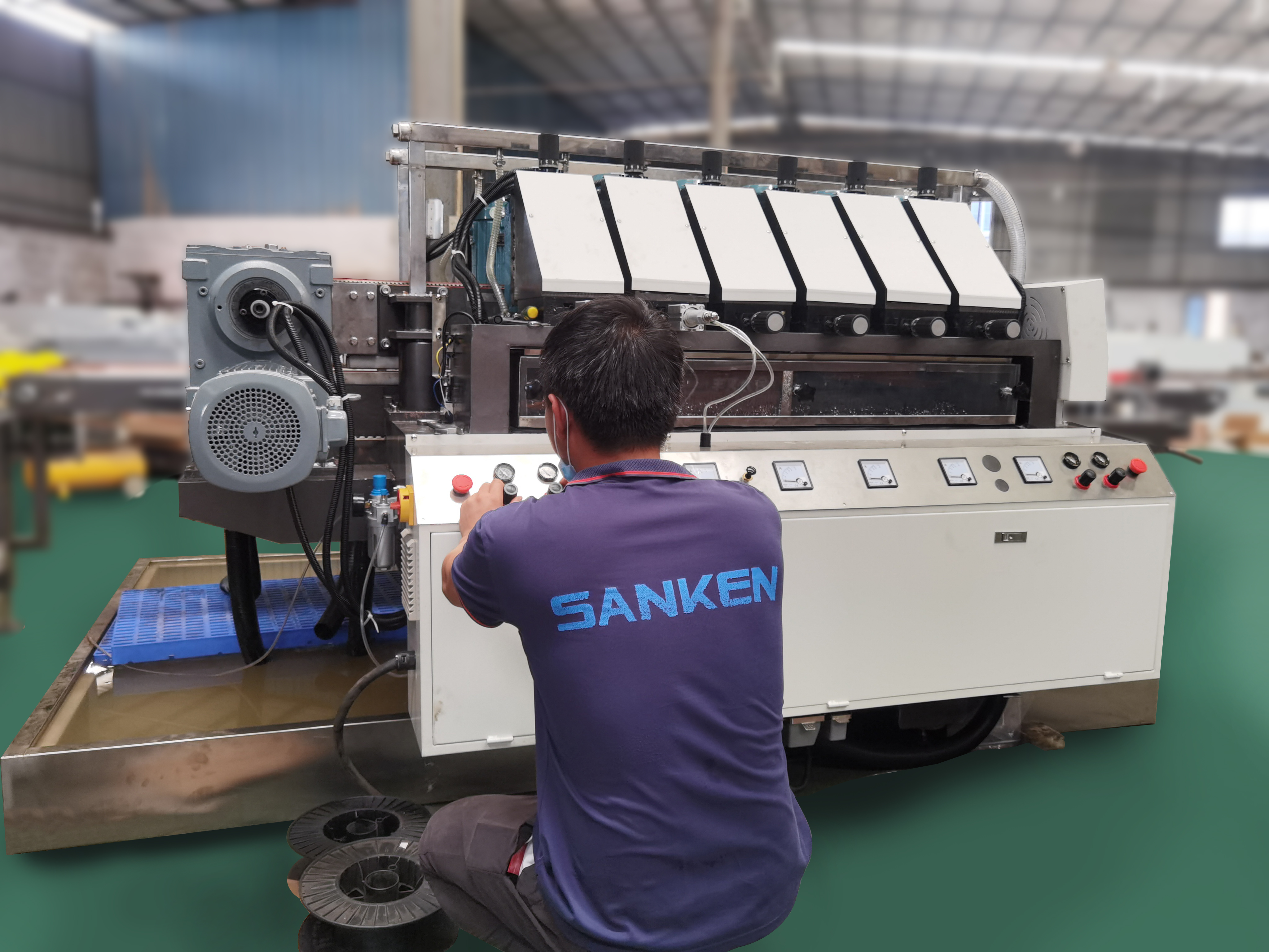SANKEN Glass Straight Line Round Edging Machine