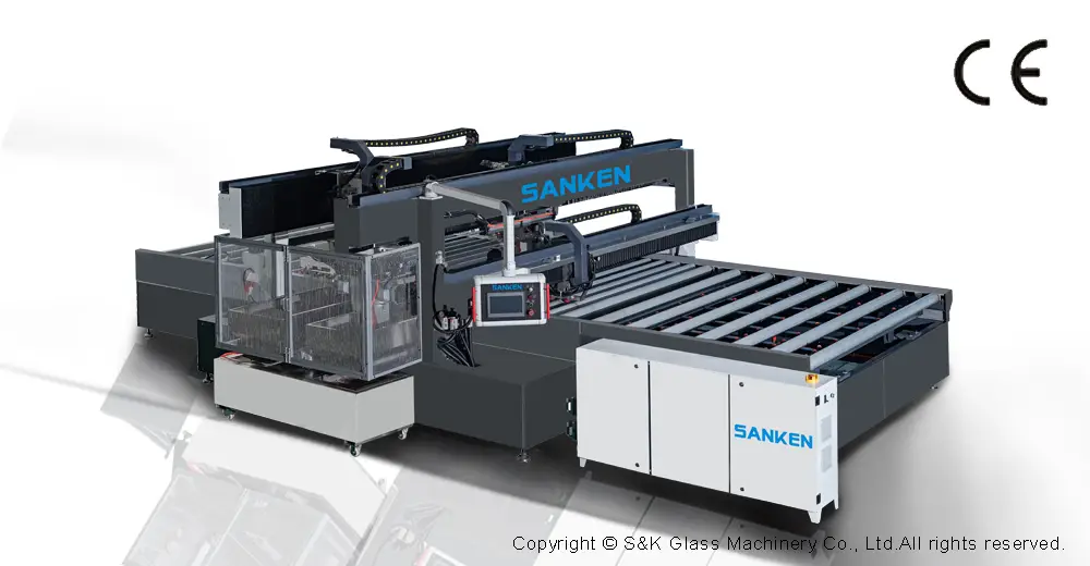 SANKEN Glass Straight Line Four Sides Edging Machine
