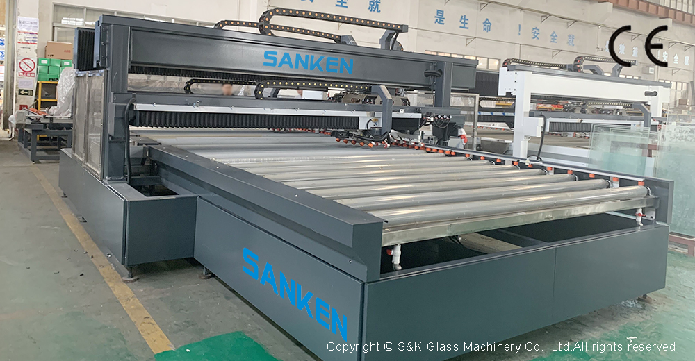 SANKEN Glass Straight Line Four Sides Edging Machine