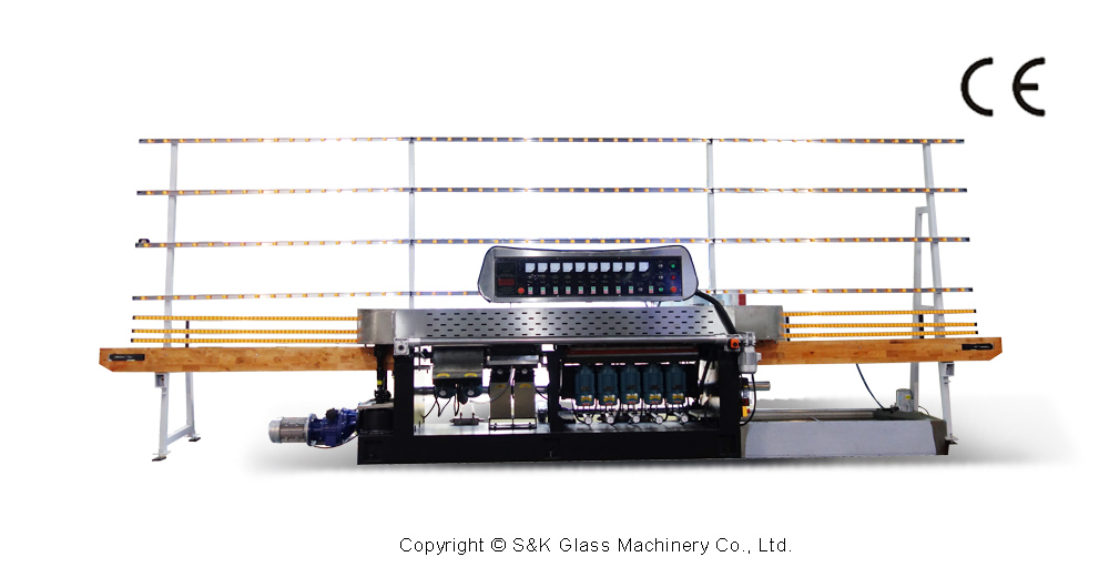 SANKEN Glass Straight Line Multilevel Miter Edging Machine SK45-9