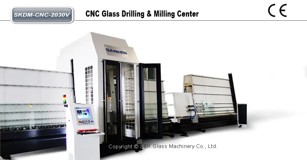 SANKEN Vertical 5-Axis CNC Glass Drilling & Milling Center (SKDM-CNC-2030V)