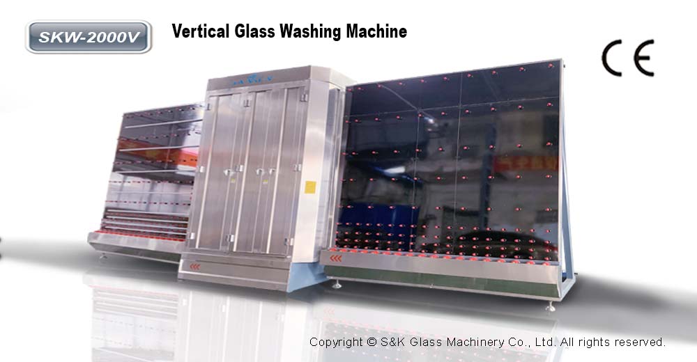 Vertical Glass Washing Machine | Low-E Vertical Glass Washer - SKW-2000V