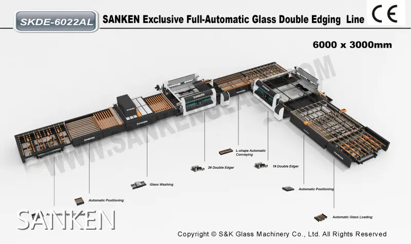 Sanken Glass Straight Line Double Edging Line
