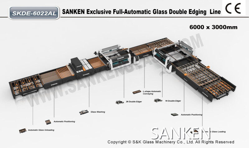Sanken Glass Straight Line Double Edging Line