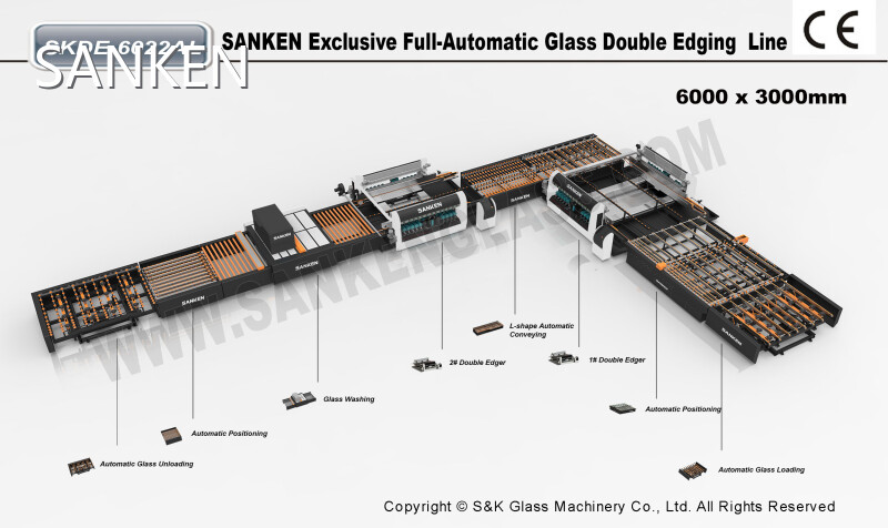 Sanken Glass Straight Line Double Edging Line