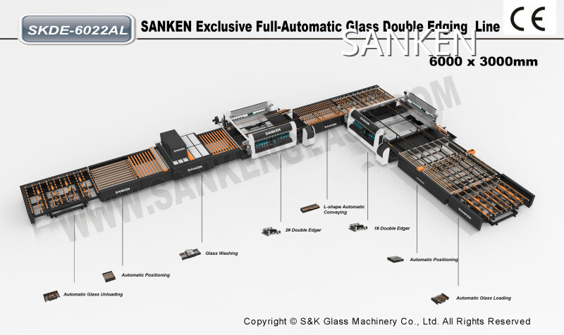 Sanken Glass Straight Line Double Edging Line