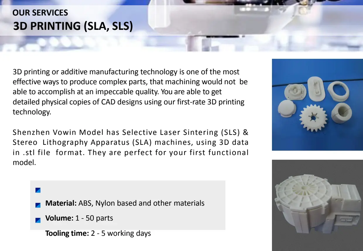 Vowin Rapid Prototyping CNC milling SLA 3d printing service top rated for distribution 4