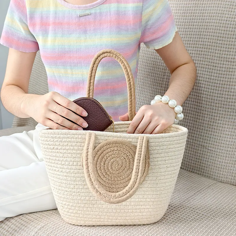 Crochet Cotton Tote Bag by BasketGem 2