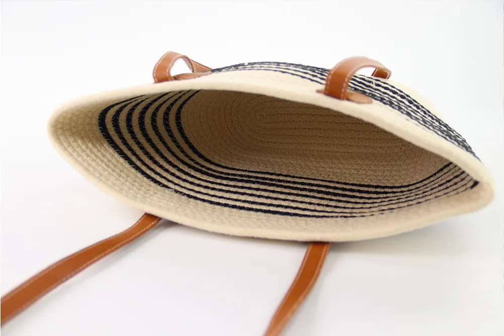 Crochet Cotton Tote Bag - - BasketGem-1 5