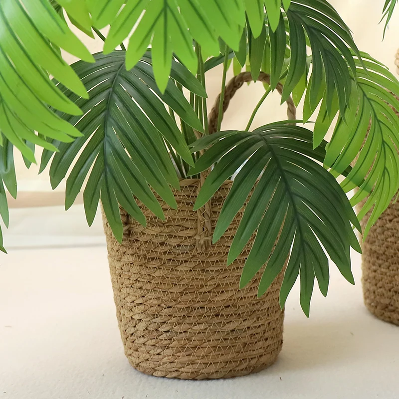 Natural straw plant pot  collapsible and large capacity design    various sizes   Basket Gem 1