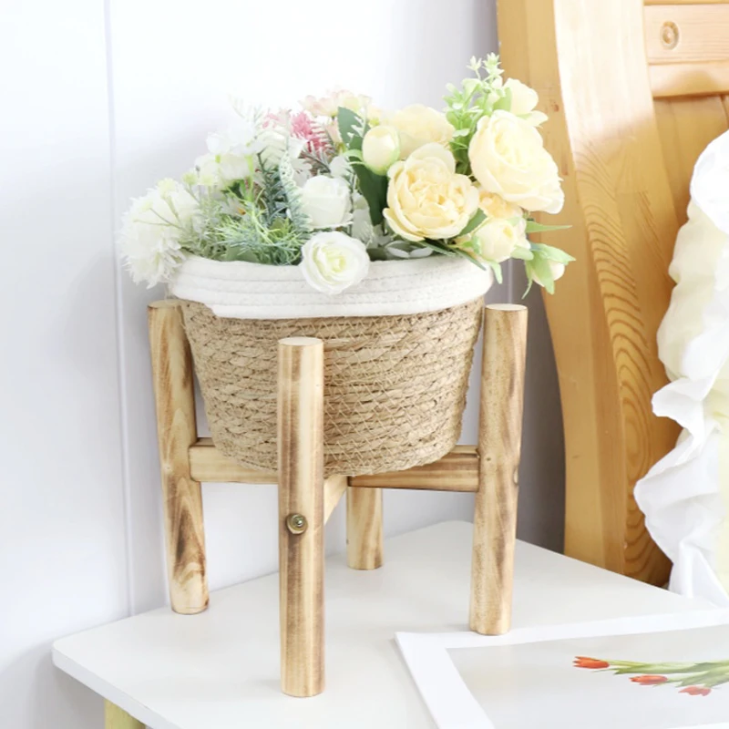 Straw flower pot   Nordic minimalist style indoor and outdoor universal flower pot   Supports customization 1
