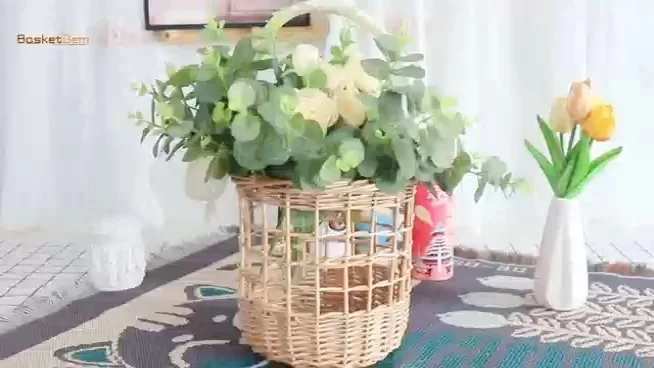 柳條花籃鏤空花籃桌面花籃 1