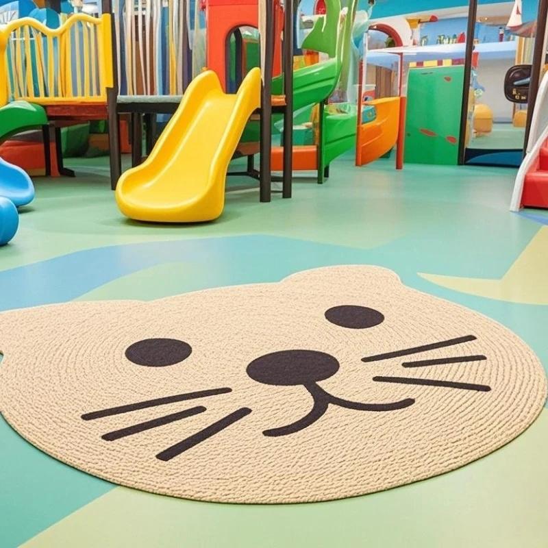 Stro tapijt schattig en speelse kinderkamer tapijt strohoedervorm tapijt 1