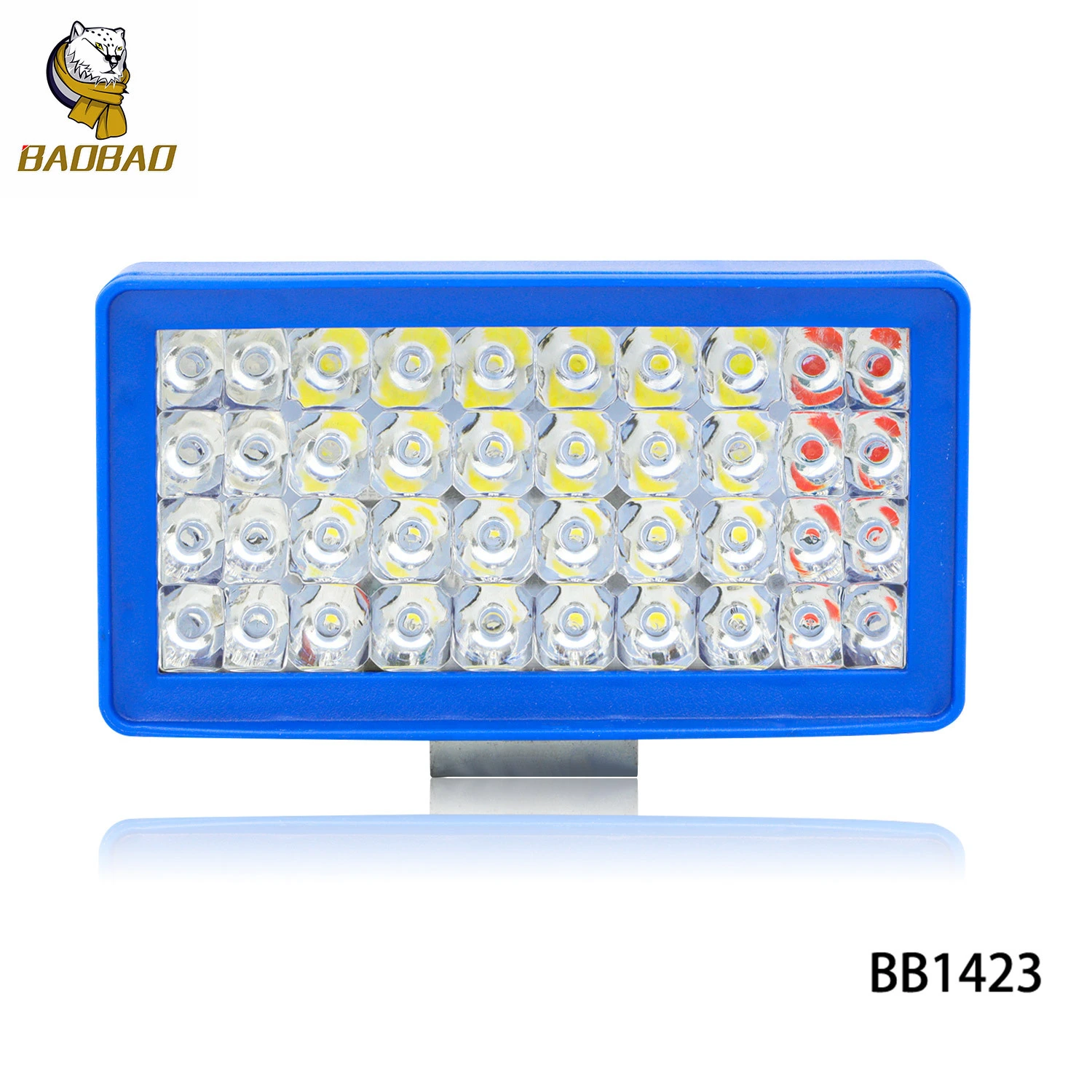 BAOBAO BB1423 40 حبة 80 فولت أبيض أصفر أحمر أزرق وامض دراجة بلاستيكية ضوء العمل 1