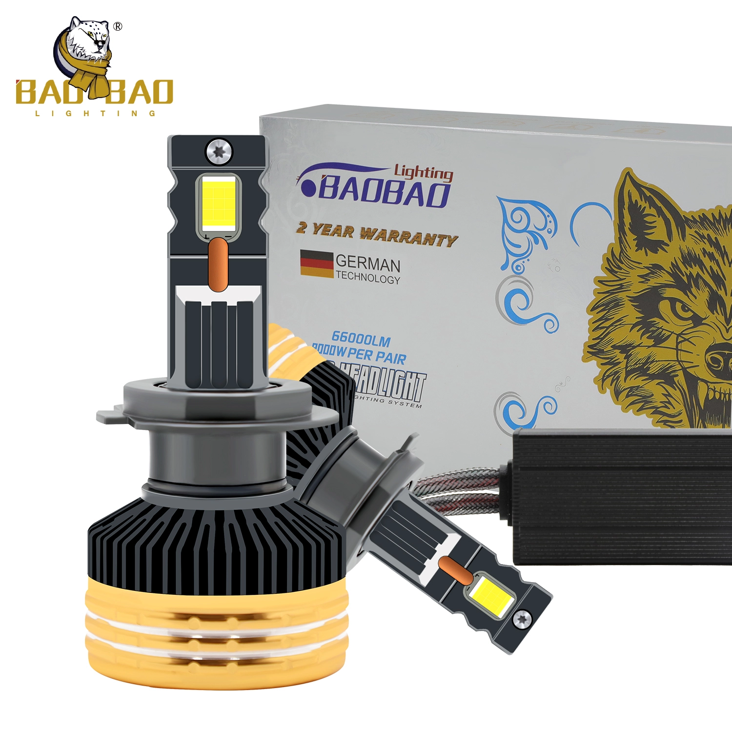 BAOBAO BB1910 High Beam H4 H7 H11 9005 9006 LED Headlight Bulb 1