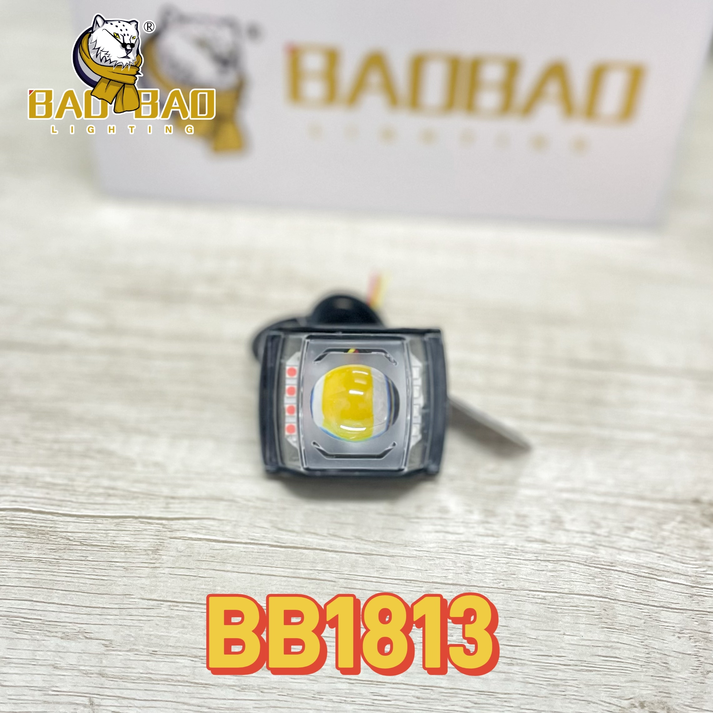 BAOBAO 1 عدسة أبيض أصفر ثنائي اللون أضواء صغيرة دراجة رياضية بقيادة دراجة نارية الأضواء BB1813 1