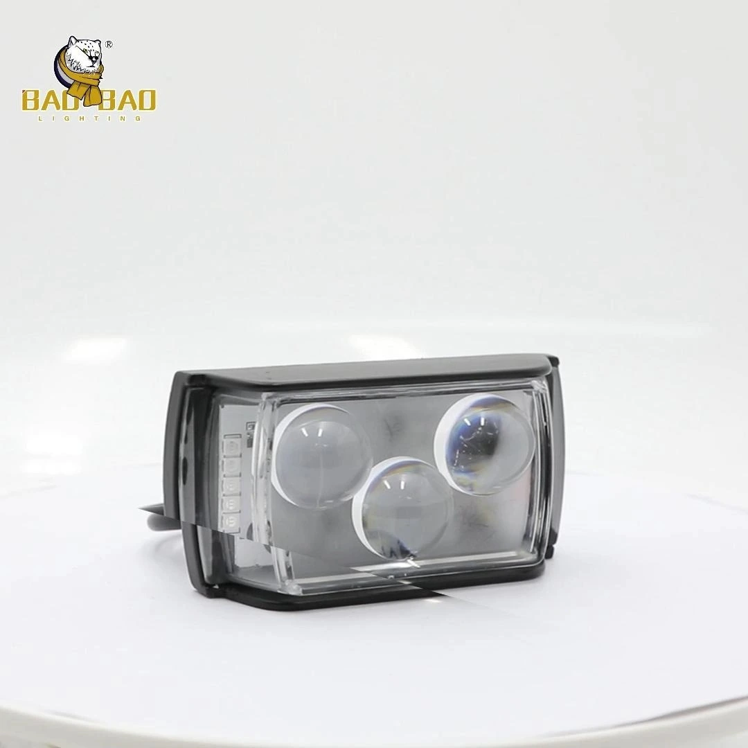 BAOBAO  80V 3 Beads Metal Dual Color Flashing Red Blue Motorycylce LED Lucency Spotlight BB1949 1