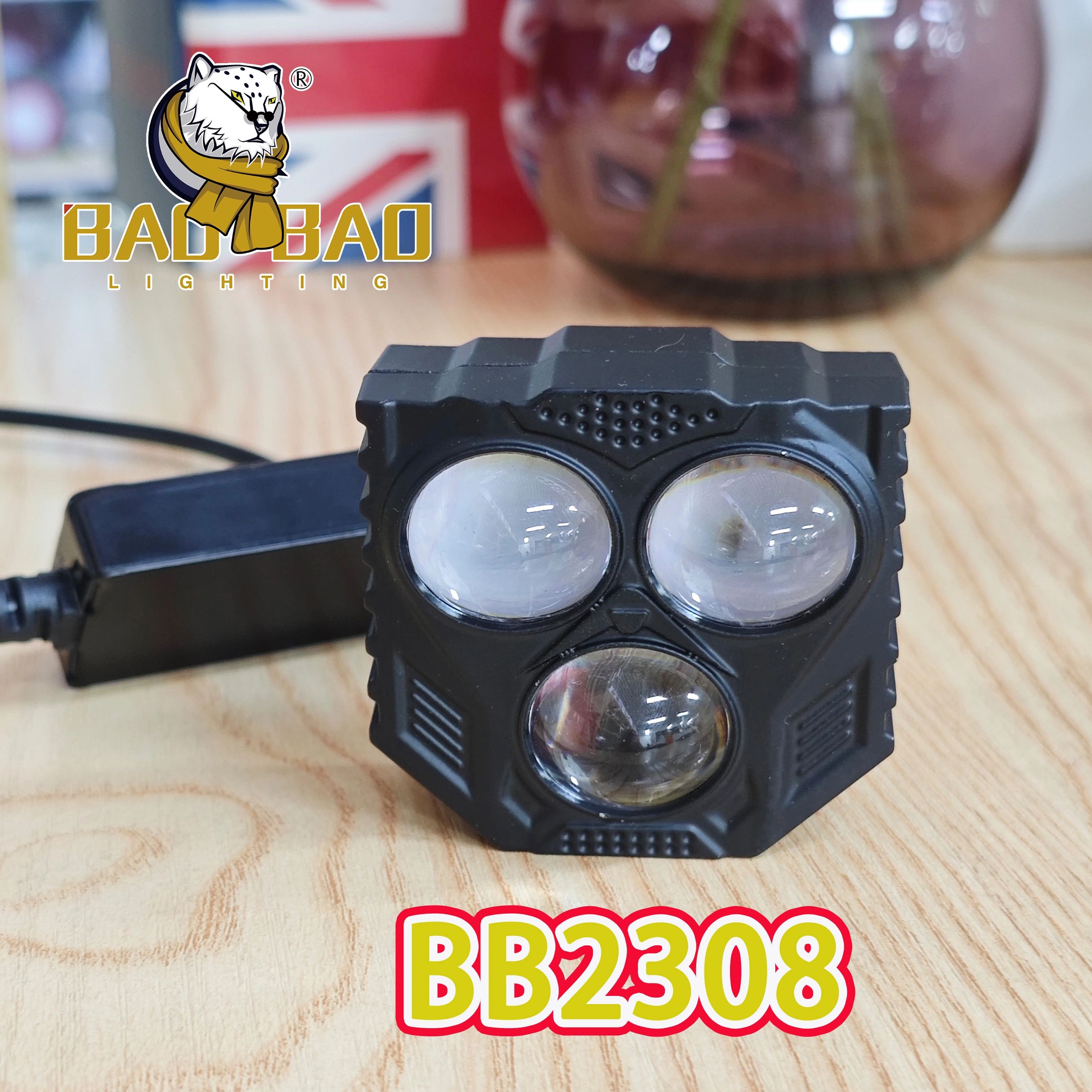 Big 3 Led Devil Eyes White Yellow Flashing Metal Motorcycle Projector Light 1