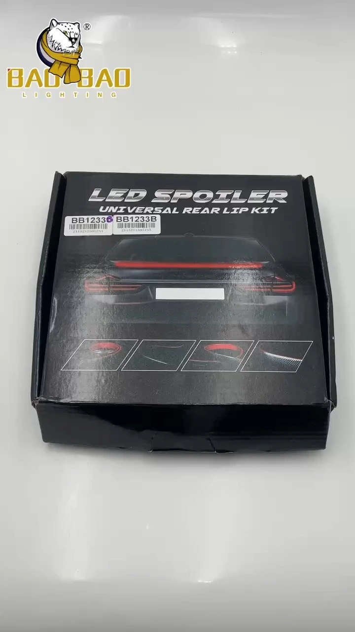 Barra de luces de fibra de carbono para coche, luces traseras, decoración, luces LED para maletero, piezas para automóvil 1