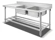 WANCHU Stainless Steel Double Commercial Sink Modernmanufacturing 6