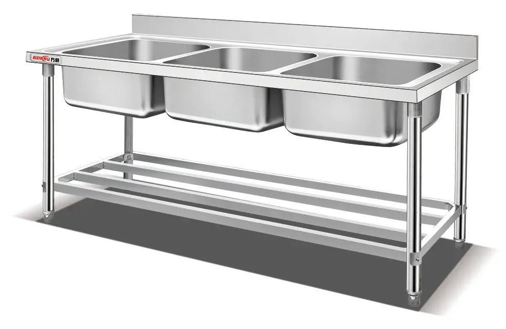 WANCHU Stainless Steel Double Commercial Sink Modernmanufacturing 2