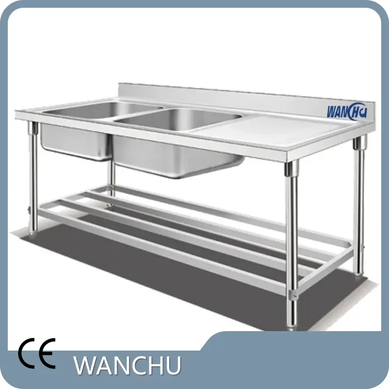 Safe to Use Stainless Steel Double Bowl Sinks with Custom Services 1