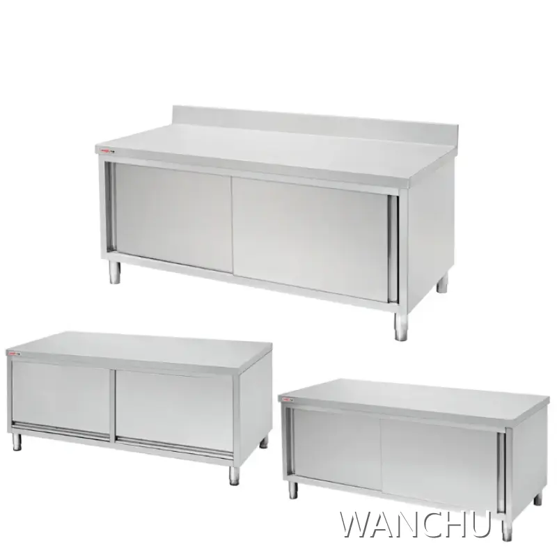WANCHU Stainless Steel Work Table with Shelves and Drawers Supplier 1