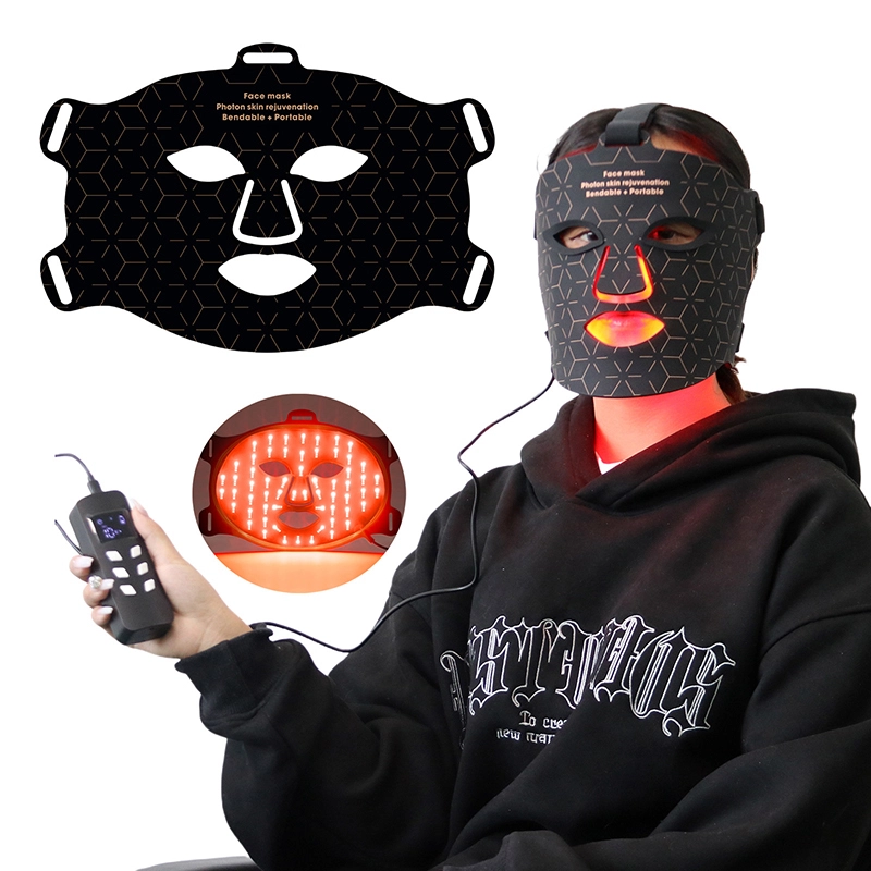 Iluxred Best Red Light Therapy Face Mask 5W Zwart masker-01 1