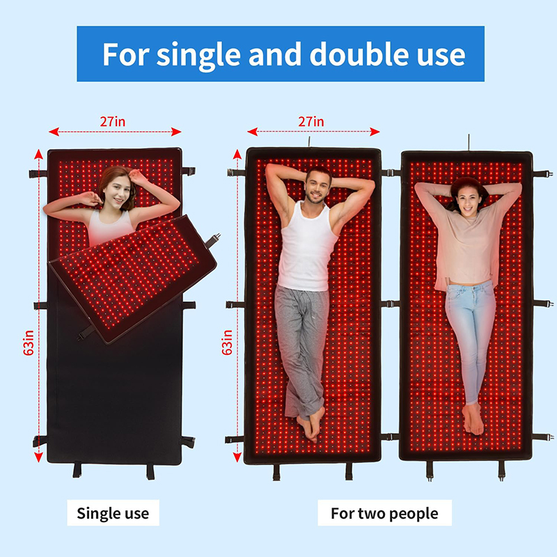 660 850nm Large Size Full Body Therapy Mat 160cm 180cm LED Red Light Bag for Head Body Health Care Sleep & Infrared Bed Mat 6