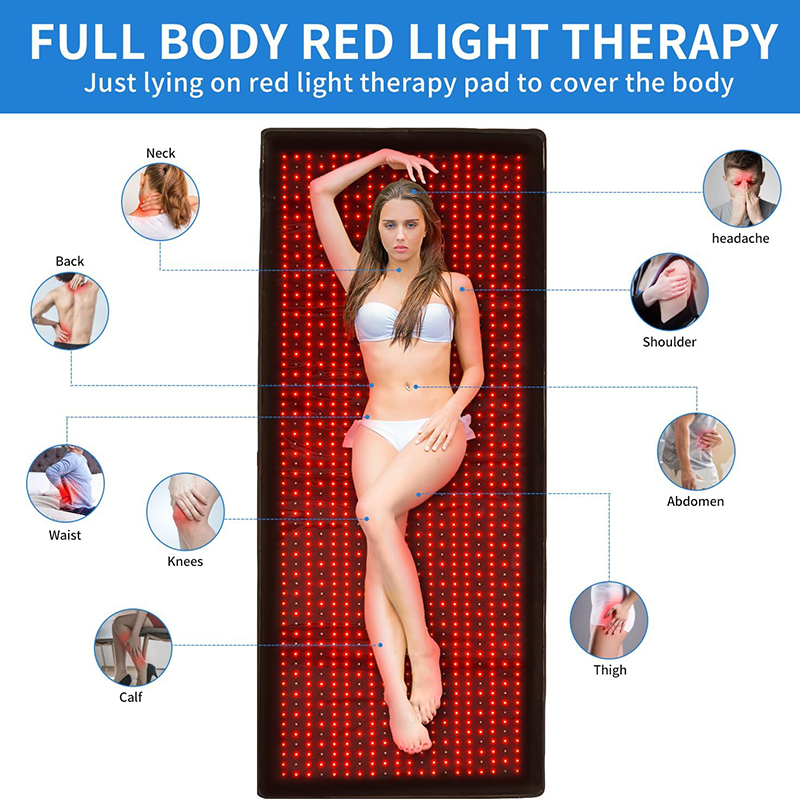 660 850nm Large Size Full Body Therapy Mat 160cm 180cm LED Red Light Bag for Head Body Health Care Sleep & Infrared Bed Mat 5