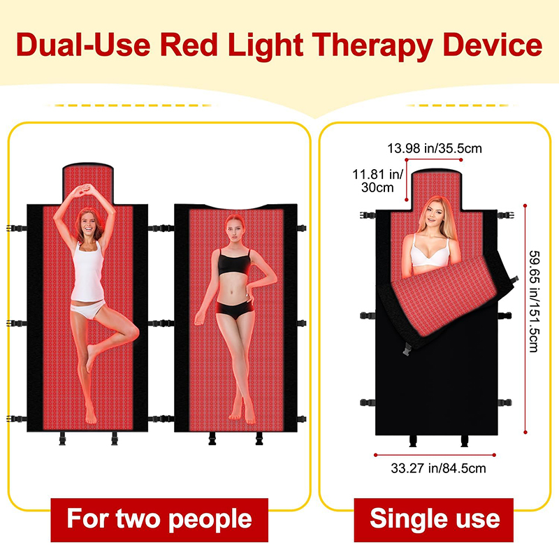 Cápsula de spa para el hogar iLUXRED de 660 nm y 850 nm, manta de sauna infrarroja de gran tamaño, saco de dormir de terapia de luz roja de cuerpo completo 7