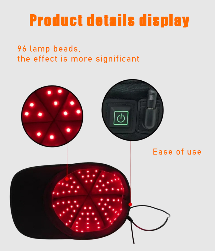 iLUXRED 96pcs infrared caps led light hat for hair growth iLUX-RH-96 4