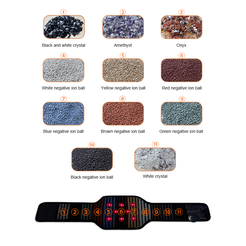 Dispositivo de terapia magnética PEMF iLUXRED de 128 x 28 cm, cinturón de alivio profesional, masajeador de cintura con calefacción por infrarrojos 8