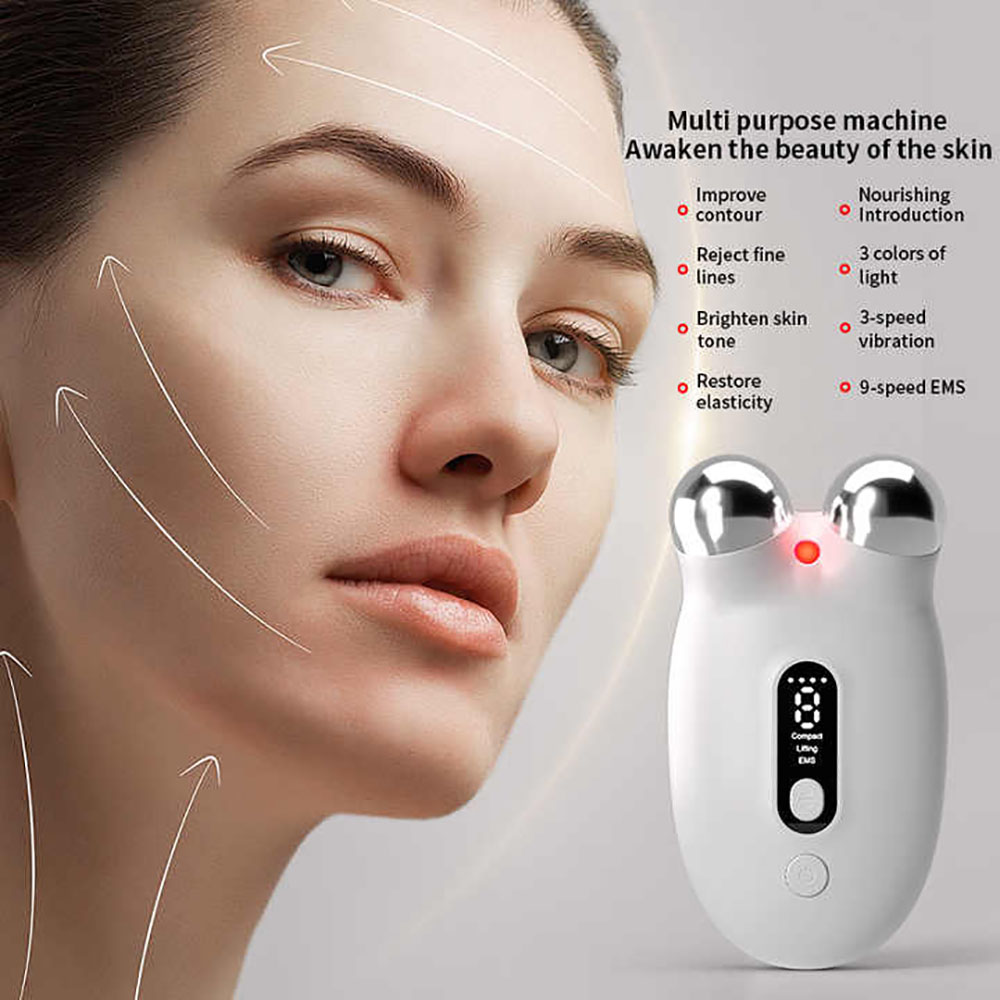 iLUXRED Portable Microcurrent Skin Beauty Tightening Roller Home Use Face Lifting Slimming Device Small 1